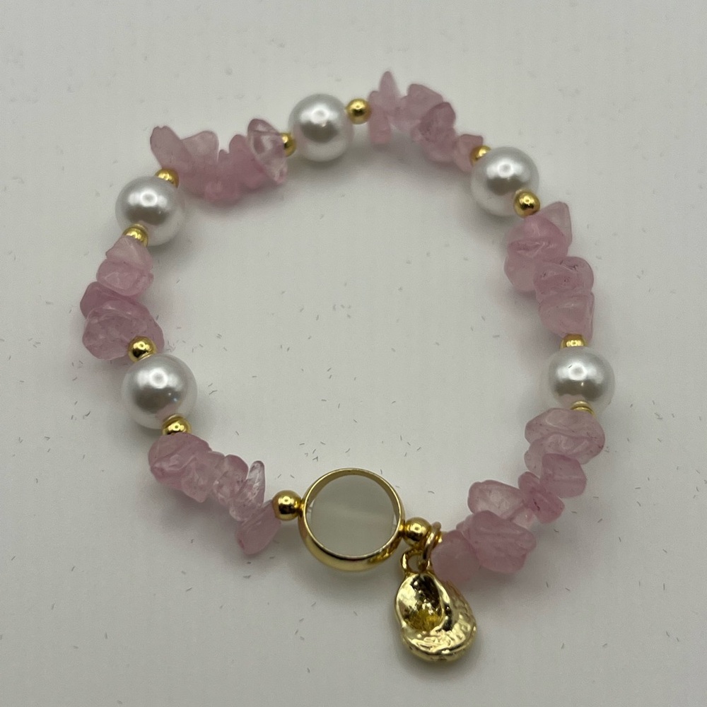 7 Chakra Rose Quartz Bracelet